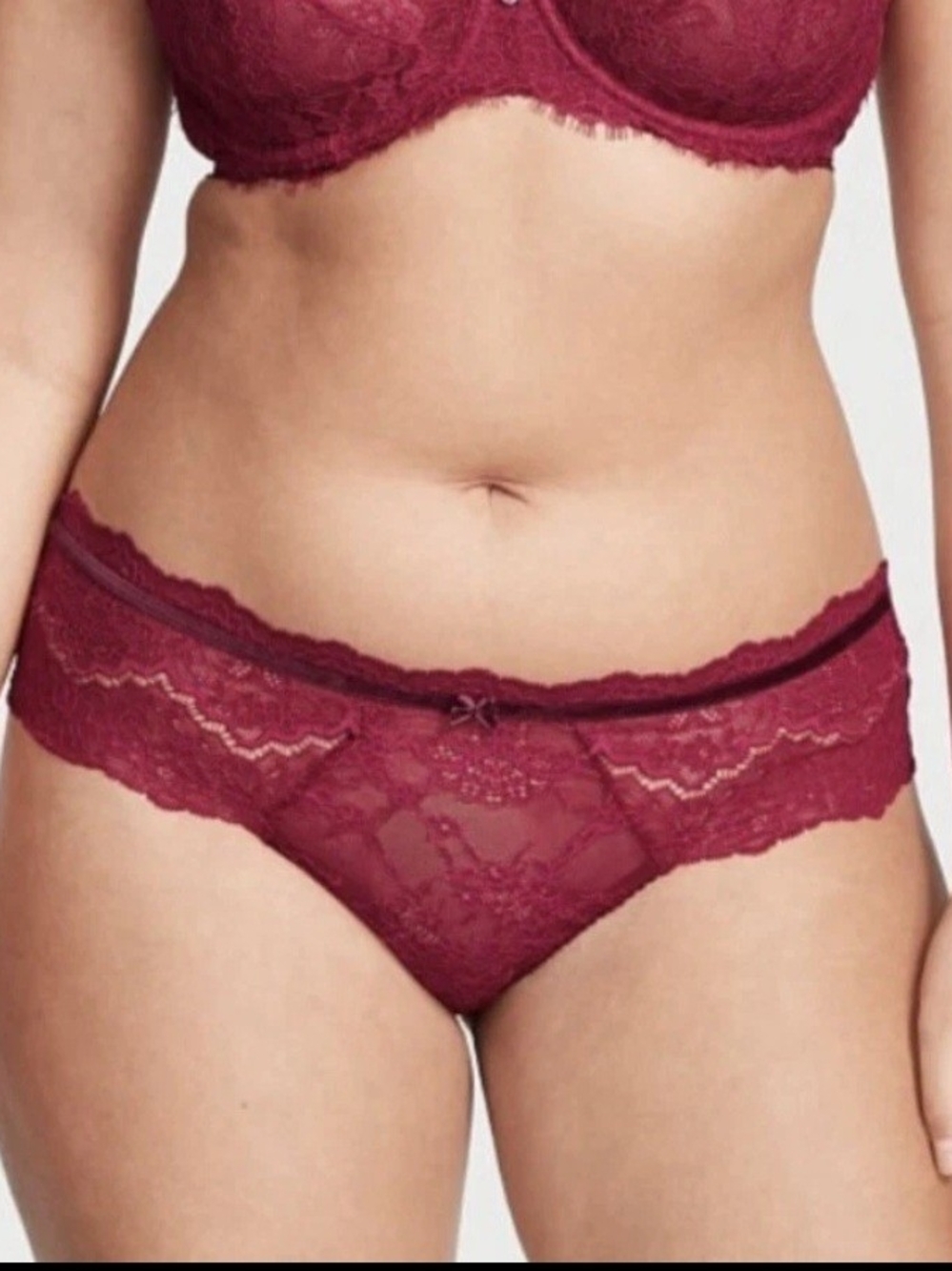 Victoria's Secret Lace Bikini Panty in Wine